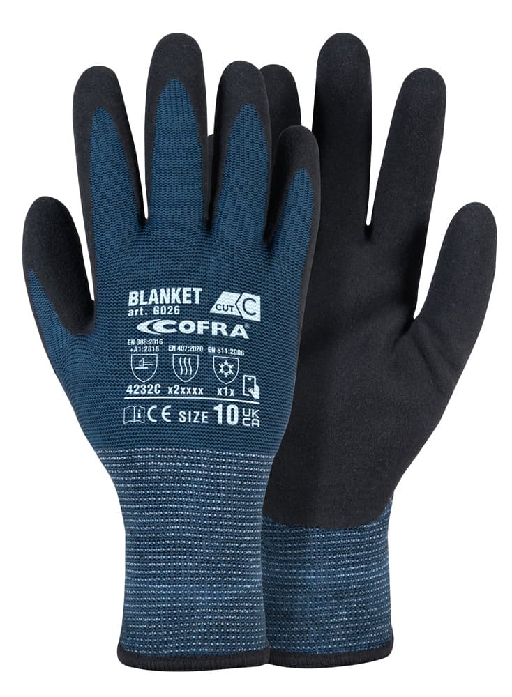 BLANKET DOZ/PAIO(OTTANIO/NERO) — 1 Dutzend (12 Paar)