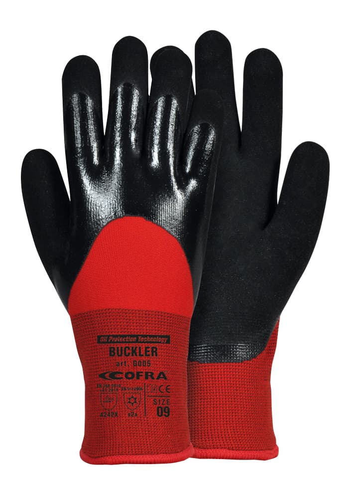 BUCKLER DOZ/PAIO (ROSSO/NERO) — 1 Dutzend (12 Paar)