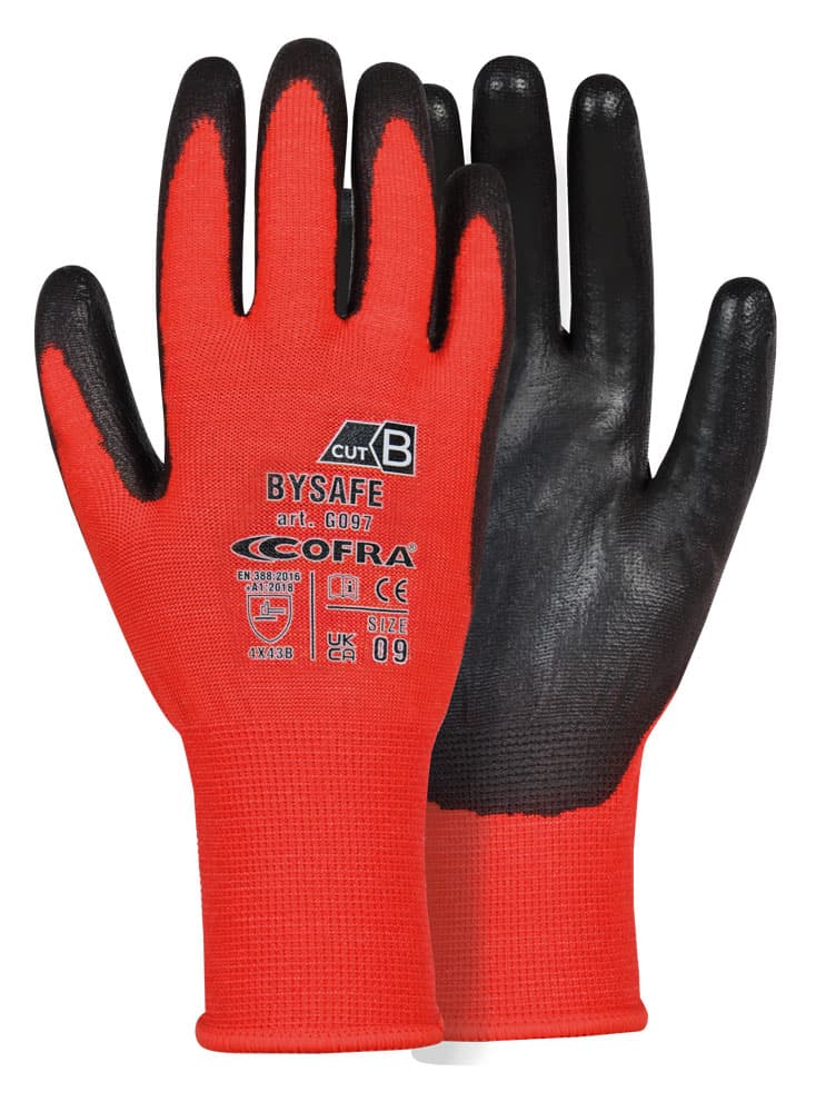 BYSAFE DOZ/PAIO (ROSSO/NERO) — 1 Dutzend (12 Paar)