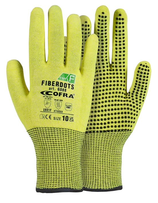FIBERDOTS DOZ/PAIO (LIME/NERO) — 1 Dutzend (12 Paar)